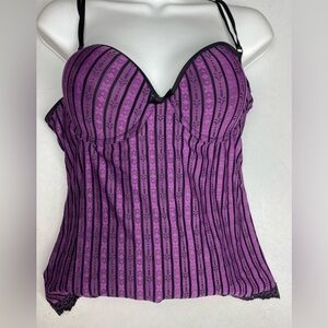 Premier Collection PURPL/BLK Lightly Lined Underwire Slip-over, 38C *P10…